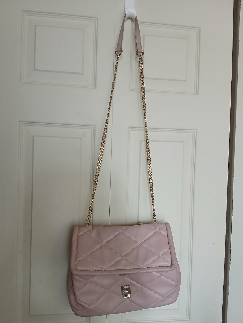 Call It Spring Baby Pink Quilted Handbag Or Crossbody Bag - Picture 4 of 14